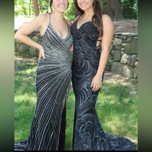 Stunning Black/Navy Prom Dress